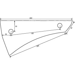 41659459609 Pierś odkładni Overum XL, prawa, Överum