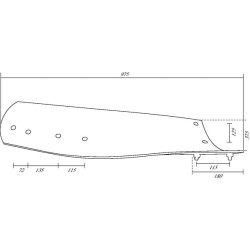 41652351209 Skrzydło odkładnicy, prawe T85/2838 Överum