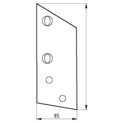 41659461209 Mocowanie/podkładka dłuta, prawe XL, XU pasujące do Överum Mølbro Molbro 5700031143848