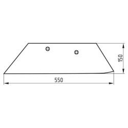 41658060593 Lemiesz 16" prawy Overum 80605-93 Molbro 5700030881680