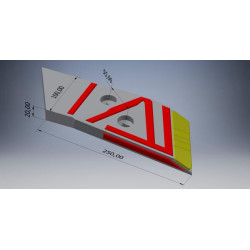 41659460909C Dłuto lemiesza, lewe obracalne XL/XLP/XS/XU pasujące do Överum z węglikiem spiekanym Kramp 8716106932313