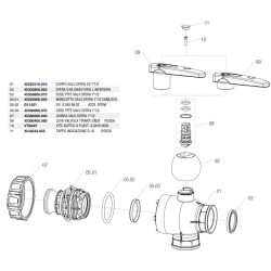Zawór Kulowy Ręczny 3-Drożny Gwint Wew. 1i1/2" F Camlock Arag 8026834337596
