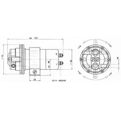 Elektryczna pompa paliwa 12V fi8mm 100-130l/h  0,28 Bar