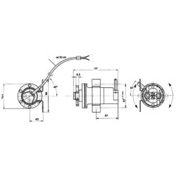 Elektryczna pompa paliwa 12V fi8mm 100-130l/h  0,28 Bar