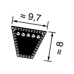 Pasek klinowy 9,7x1537mm Ld Optibelt 4014486080773