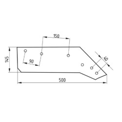 Lemiesz 12", prawy