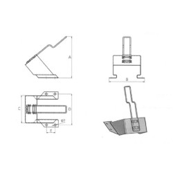 Uchwyt klina hamującego, G 46 ocynk