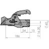 Zaczep kulowy K50 3500kg do rury fi 60mm, AK351 AL-KO 8716106747689