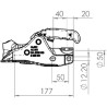 Zaczep kulowy K50 3000kg do rury fi 50mm, AK301 AL-KO 8716106747696
