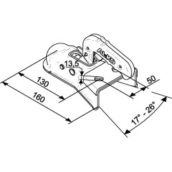 Zaczep kulowy K50 750kg AK750 PLUS AL-KO 8716106760954