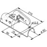 Zaczep kulowy K50 750kg profil kwadratowy 50x50mm, AK7/F RD 50 PLUS AL-KO 5700037572161