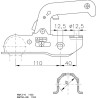 Zaczep kulowy K50 2200kg do rury fi 50-51mm Winterhoff 1861585