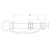 Zaczep kulowy K50 przykręcany 1"UNFx102mm Kramp 8716106071227