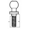 Zaczep kulowy K50 przykręcany 3/4"UNFx57mm Kramp 8716106071234
