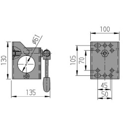 Uchwyt koła podporowego 60mm AL-KO 8719493243598