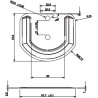 Mocowanie nieckowe, ocynkowane 81.7x70.5 mm H3.5 mm
