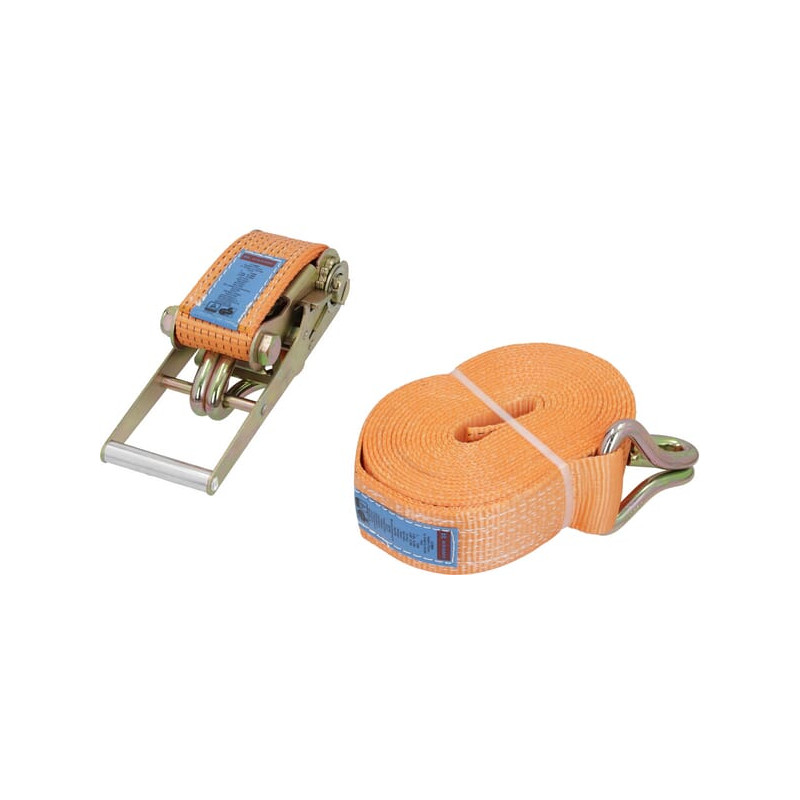 Pas transportowy 75mm z napinaczem grzechotkowym i hakiem J 10 m Kramp 8716106909629
