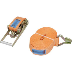 Pas transportowy 75mm z napinaczem grzechotkowym i hakiem J 10 m Kramp 8716106909629