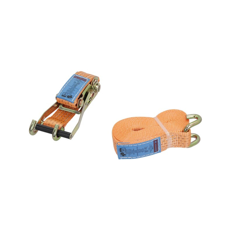 Pas transportowy 50mm z napinaczem grzechotkowym i hakiem pazurowym 5 m Kramp 8716106682683