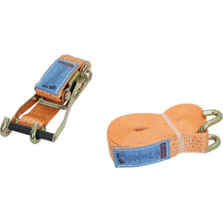 Pas transportowy 50mm z napinaczem grzechotkowym i hakiem pazurowym 5 m Kramp 8716106682683