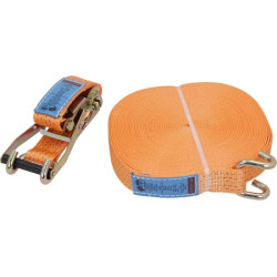 Pas transportowy 50mm z napinaczem grzechotkowym i hakiem pazurowym 20 m Kramp 8716106682676
