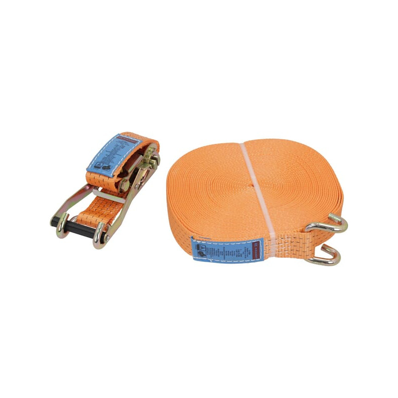Pas transportowy 50mm z napinaczem grzechotkowym i hakiem pazurowym 20 m Kramp 8716106682676