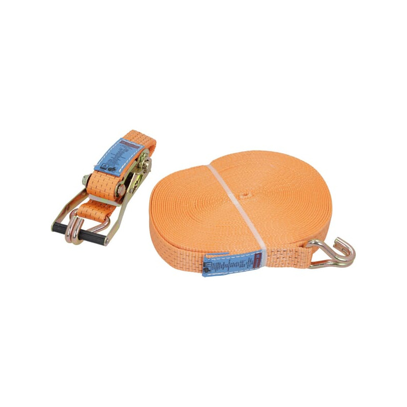Pas transportowy 50mm z napinaczem grzechotkowym i hakiem J 20 m Kramp 8716106189045