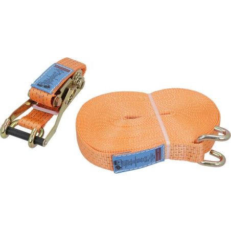 Pas transportowy 50mm z napinaczem grzechotkowym i hakiem pazurowym 15 m Kramp 8716106682652