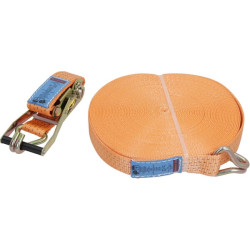 Pas transportowy 50mm z napinaczem grzechotkowym i hakiem J 25 m Kramp 8716106188956
