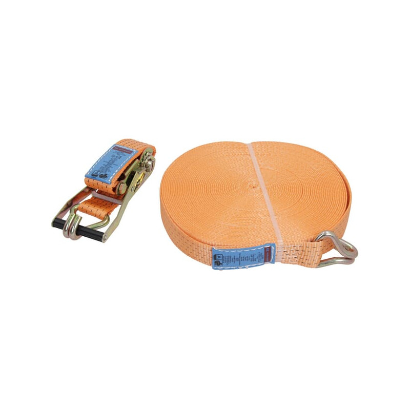 Pas transportowy 50mm z napinaczem grzechotkowym i hakiem J 25 m Kramp 8716106188956