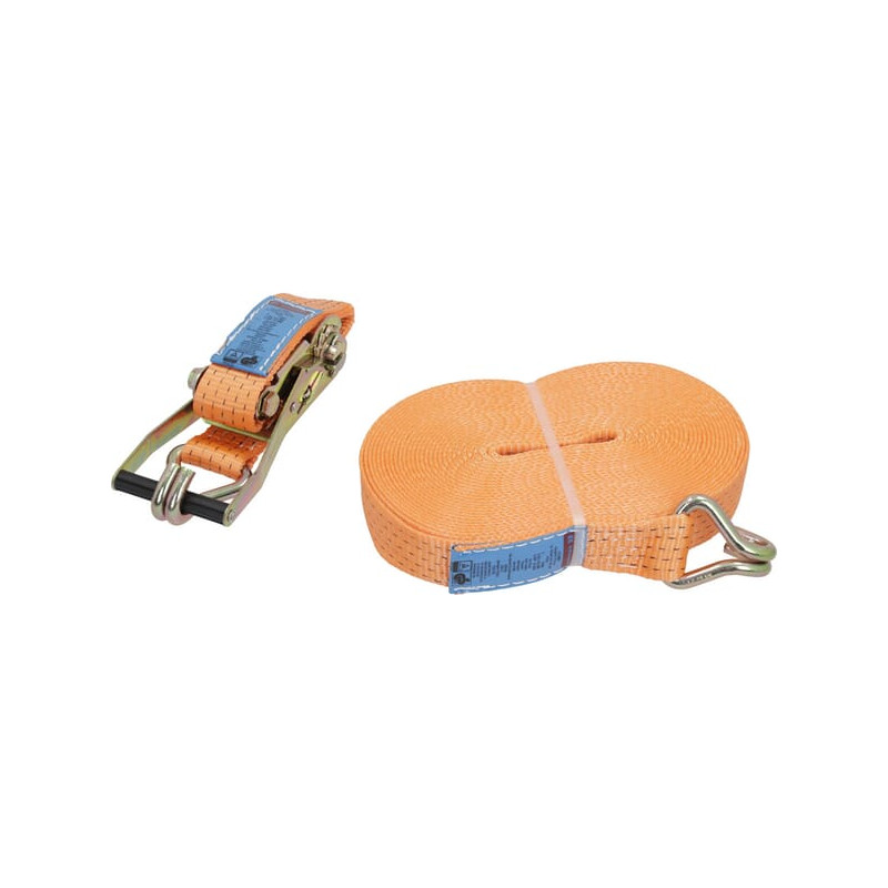Pas transportowy 50mm z napinaczem grzechotkowym i hakiem J 15 m Kramp 8716106189069