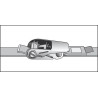 Pas transportowy 25mm z napinaczem grzechotkowym i hakiem J -5m Kramp 8716106189014