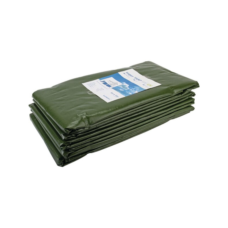 Plandeka 250 g/m² 8x10m oliwkowa PE Unbranded 8713737026459