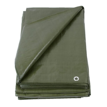 Plandeka 250 g/m² 4x6m oliwkowa PE Unbranded 8713737026251