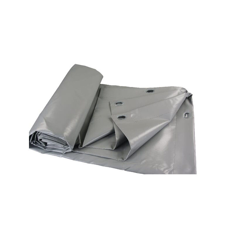 Plandeka 630 g/m² 4x7m siwa PE Unbranded PL4070