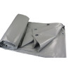 Plandeka 630 g/m² 4x7m siwa PE Unbranded PL4070