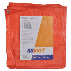 Plandeka 100 g/m² 6x5m pomarańczowa gopart 8716106137022