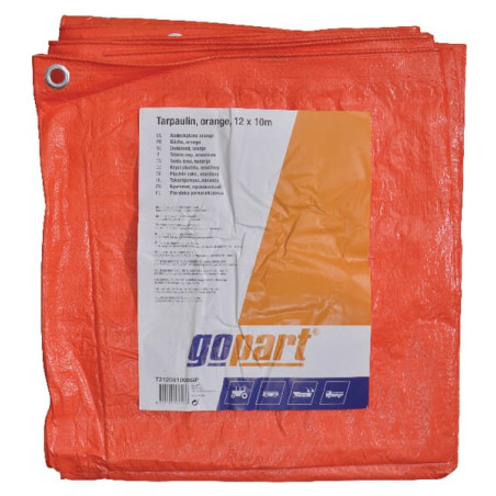 Plandeka 100 g/m² 12x10m pomarańczowa gopart 8716106136988