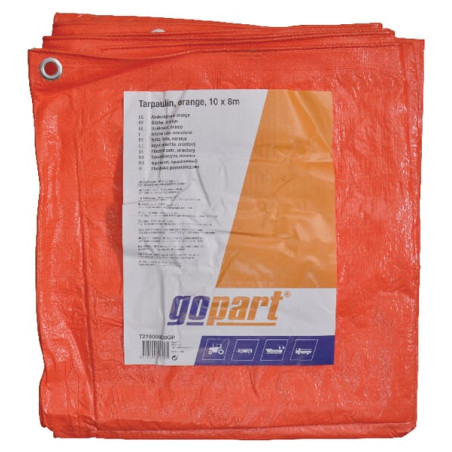 Plandeka 100 g/m² 10x8m pomarańczowa gopart 8716106136995