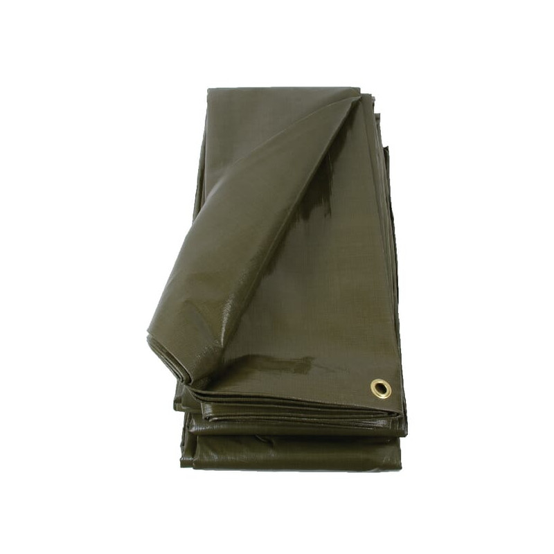 Plandeka 250 g/m² 6x8m oliwkowa PE Unbranded 8713737026350