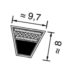 Pasek klinowy 9,7x1437mm Ld Optibelt 4014486080681