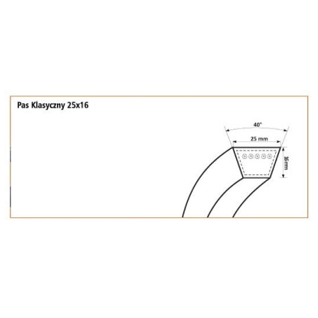 Pasek 25x16x3390 (zielony)
