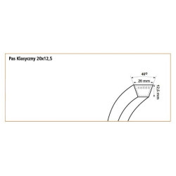 Pasek 20x12.5x7140 (zielony)