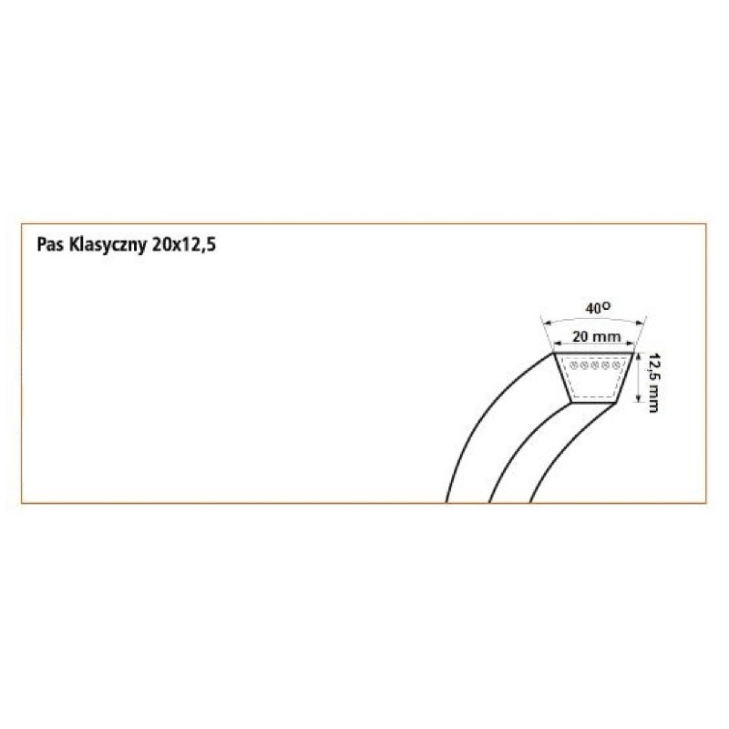Pasek 20x12.5x7140 (zielony)
