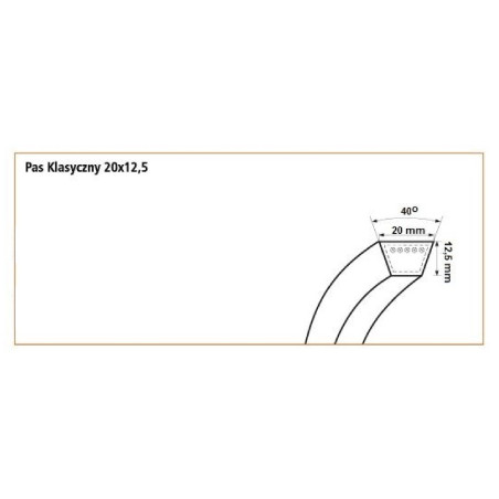 Pasek 20x12.5x7140 (zielony)