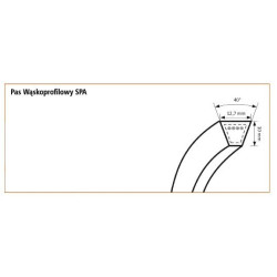 Pasek SPA 3000 zielony