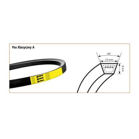 Pasek HA 1250 żółty