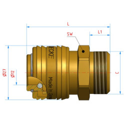 Szybkozłącze NW7,2 Euro G 1/2" gwint zewnętrzny