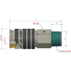 Szybkozłączka gwint zewnętrzny BSP 1/4"