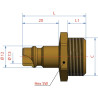 Złączka wtyk. BSP gw.zewn. 3/8"